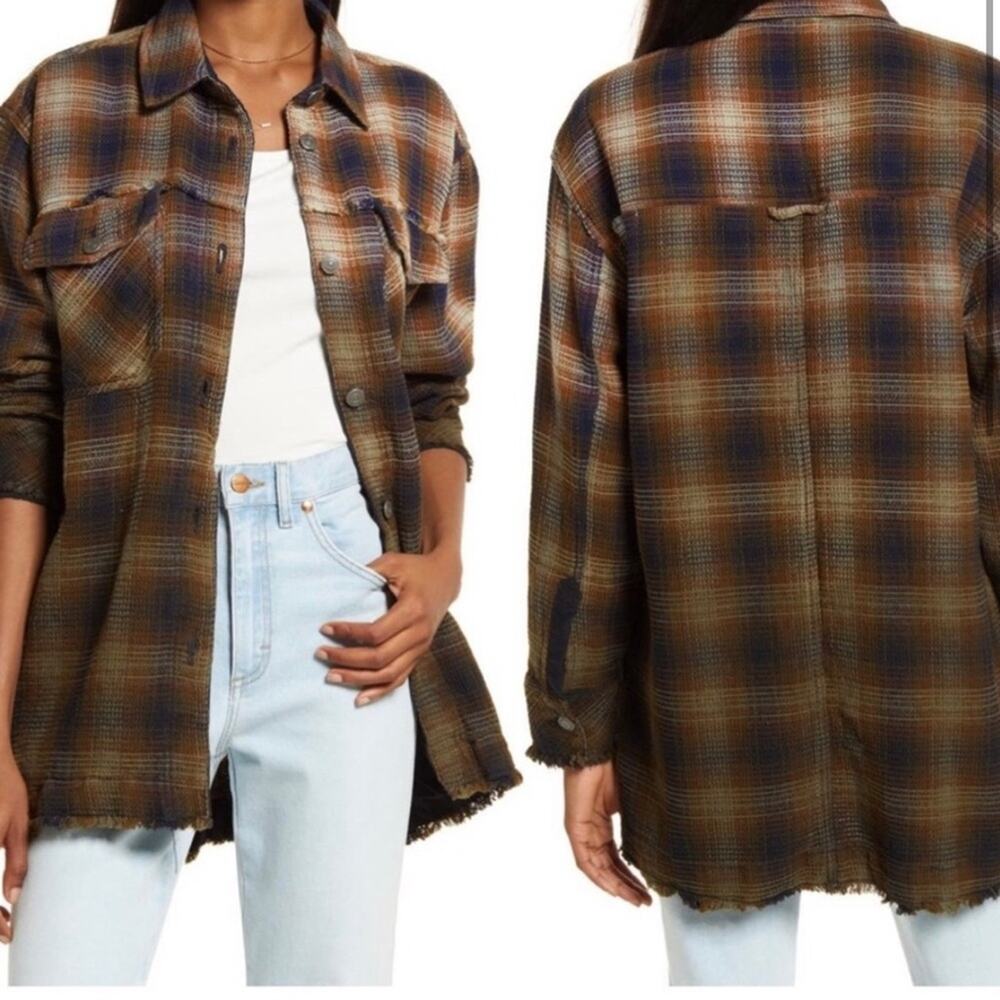 Free People Anneli Plaid Shirt Jacket - Picture 5 of 8